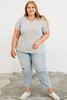 Picture of PLUS SIZE BLACK CRISSCROSS RIBBED KNIT TSHIRT